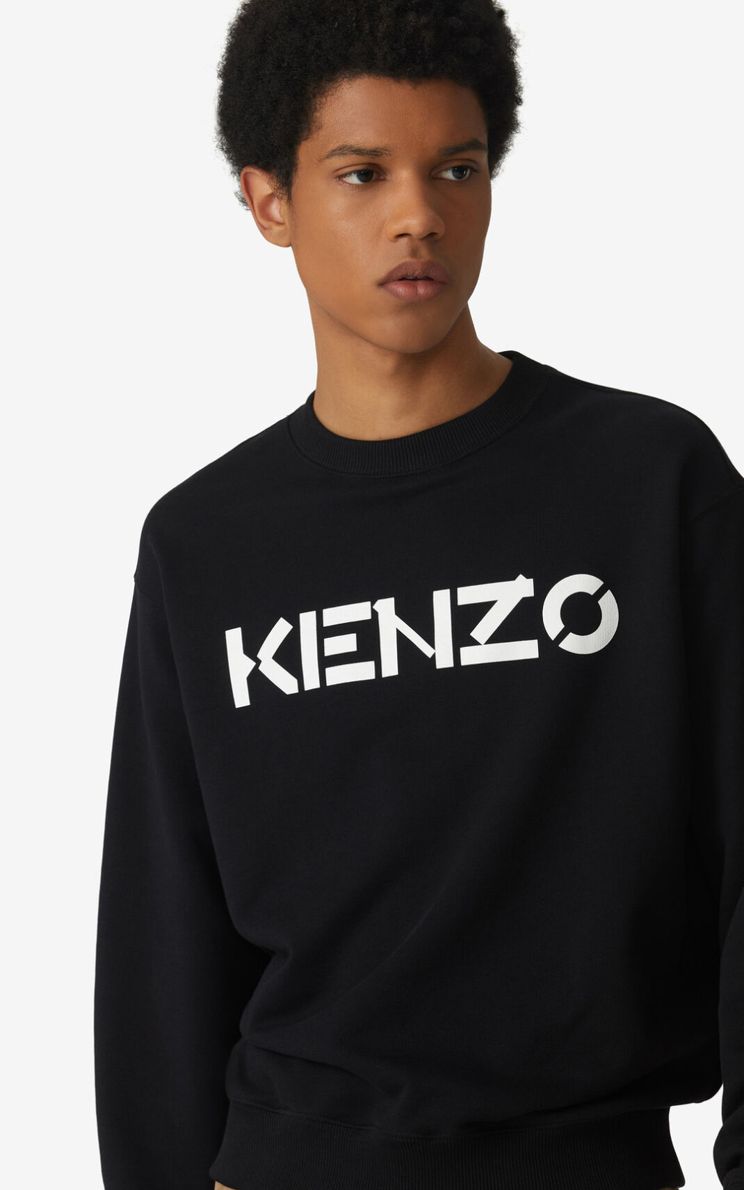 Kenzo Logo φούτερ ανδρικα μαυρα | GR848502